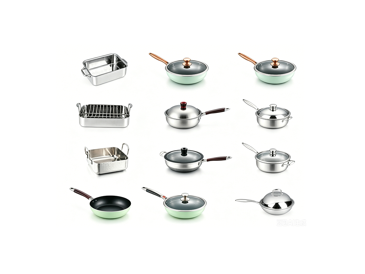 Stainless Steel Saucepan and Fry Pan